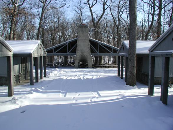 Winter scene-bunkhouse