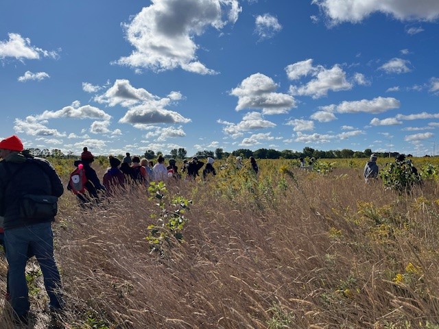 School Program-Group in prairie